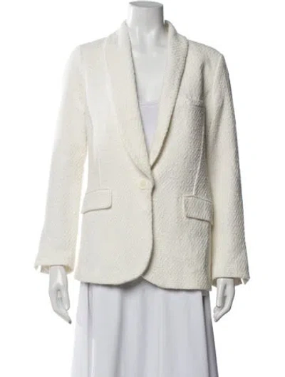 Pre-owned Iro Tweed Pattern Blazer In White