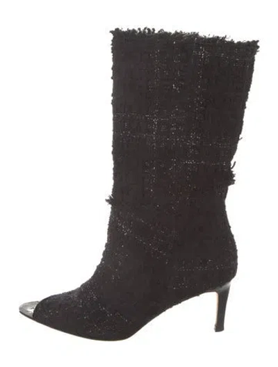 Pre-owned Iro Tweed Pattern Boots In Brown
