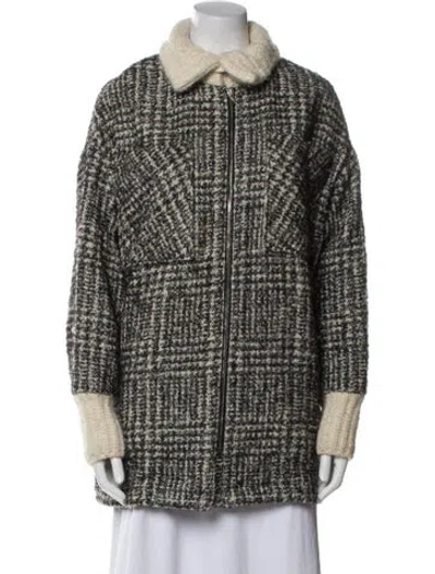 Pre-owned Iro Tweed Pattern Coat In Neutral