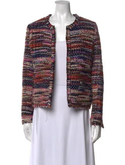 Pre-owned Iro Tweed Pattern Crew Neck Sweater In Multi
