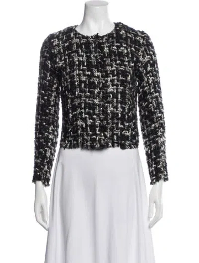 Pre-owned Iro Tweed Pattern Evening Jacket In Black