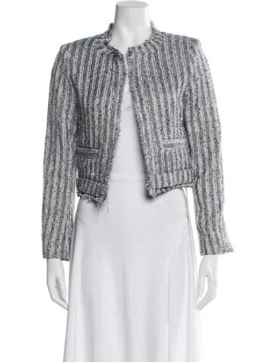 Pre-owned Iro Tweed Pattern Evening Jacket In Black