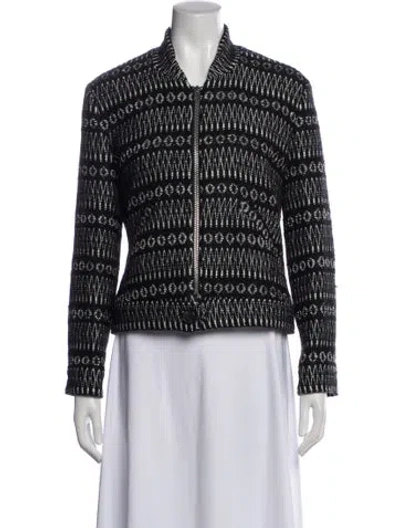 Pre-owned Iro Tweed Pattern Evening Jacket In Black