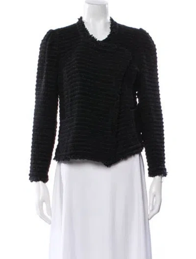 Pre-owned Iro Tweed Pattern Evening Jacket In Black
