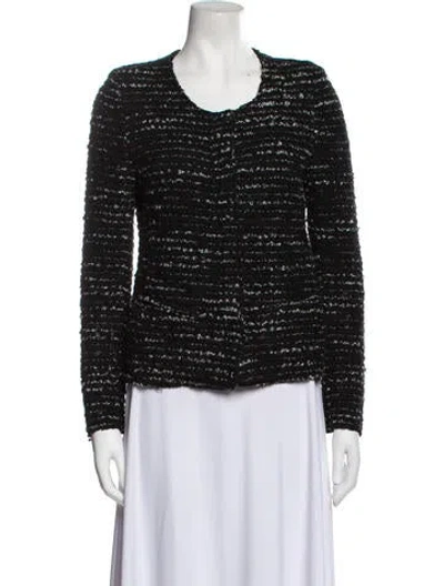 Pre-owned Iro Tweed Pattern Evening Jacket In Black