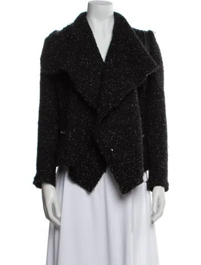 Pre-owned Iro Tweed Pattern Evening Jacket In Black