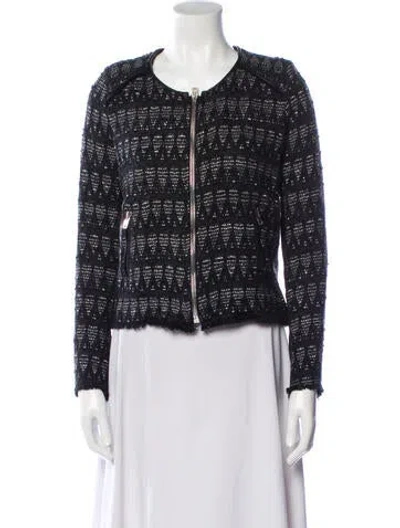 Pre-owned Iro Tweed Pattern Evening Jacket In Black