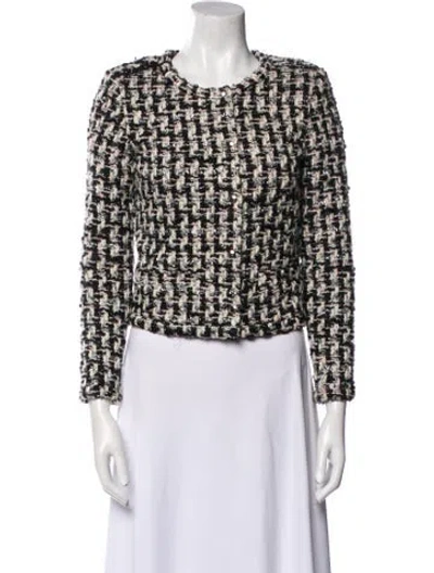Pre-owned Iro Tweed Pattern Evening Jacket In Black