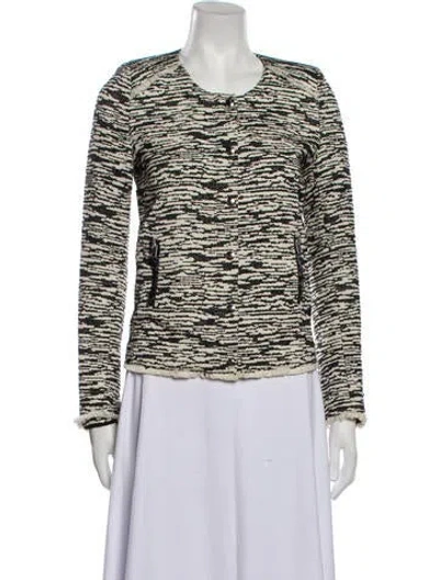 Pre-owned Iro Tweed Pattern Evening Jacket In Black