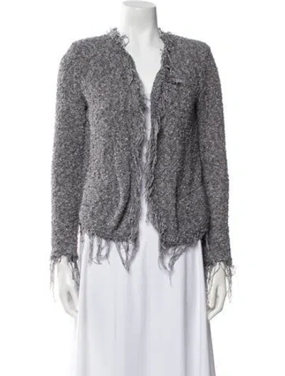 Pre-owned Iro Tweed Pattern Evening Jacket In Black