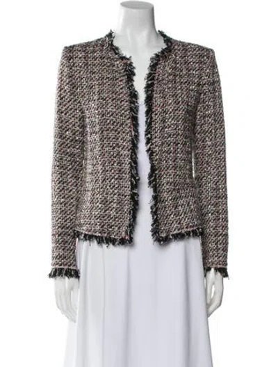 Pre-owned Iro Tweed Pattern Evening Jacket In Black