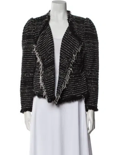 Pre-owned Iro Tweed Pattern Evening Jacket In Black