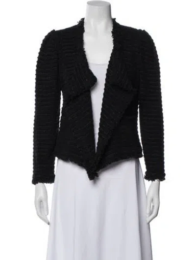Pre-owned Iro Tweed Pattern Evening Jacket In Black