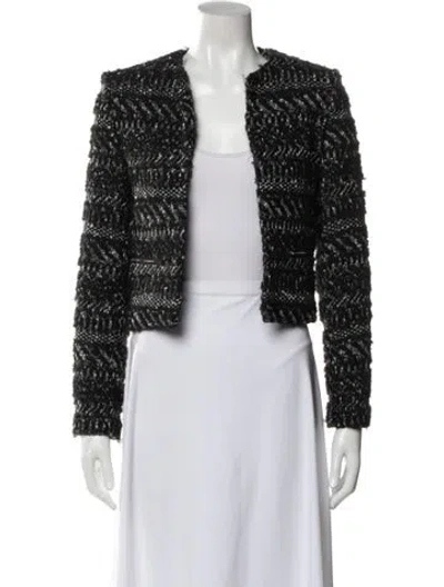 Pre-owned Iro Tweed Pattern Evening Jacket In Black