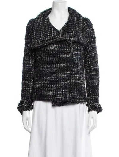 Pre-owned Iro Tweed Pattern Evening Jacket In Black