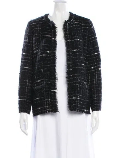Pre-owned Iro Tweed Pattern Evening Jacket In Black