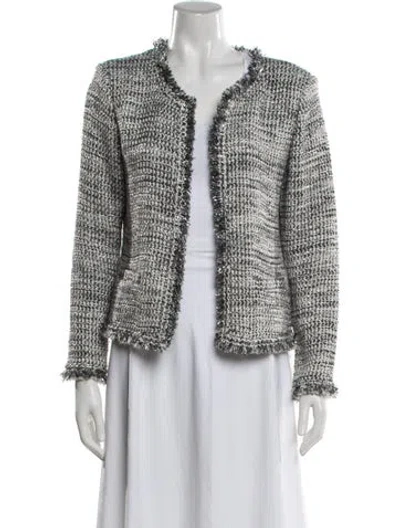 Pre-owned Iro Tweed Pattern Evening Jacket In Black
