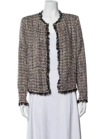 Pre-owned Iro Tweed Pattern Evening Jacket In Black