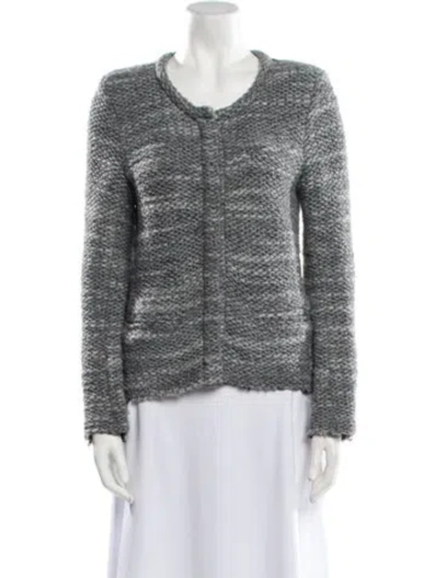Pre-owned Iro Tweed Pattern Evening Jacket In Gray