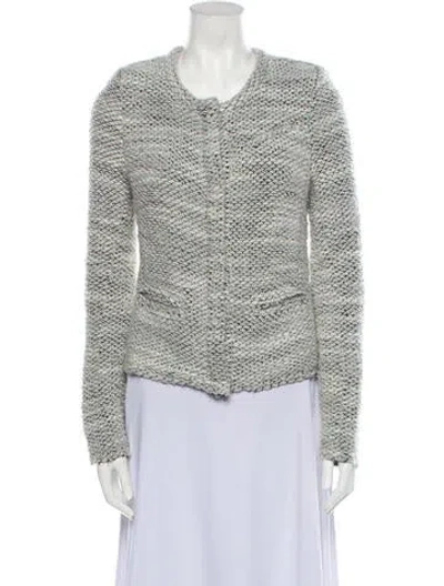 Pre-owned Iro Tweed Pattern Evening Jacket In Gray