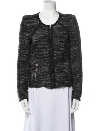 Pre-owned Iro Tweed Pattern Evening Jacket In Gray