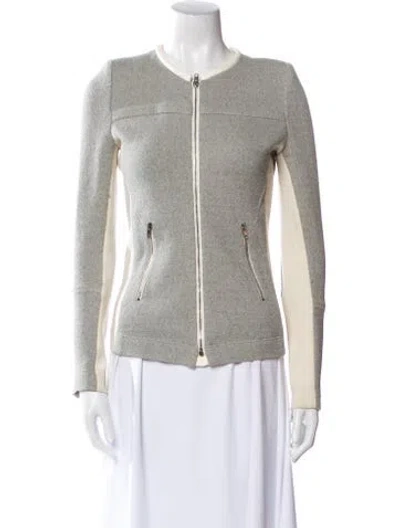 Pre-owned Iro Tweed Pattern Evening Jacket In Gray