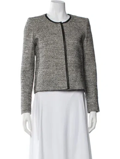 Pre-owned Iro Tweed Pattern Evening Jacket In Gray