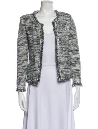 Pre-owned Iro Tweed Pattern Evening Jacket In Gray