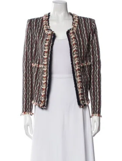 Pre-owned Iro Tweed Pattern Evening Jacket In Multi