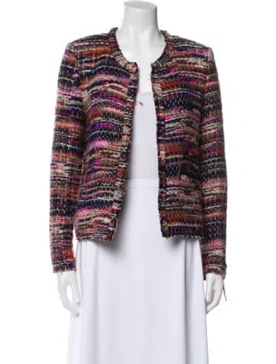 Pre-owned Iro Tweed Pattern Evening Jacket In Multi