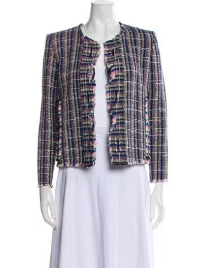 Pre-owned Iro Tweed Pattern Evening Jacket In Multi