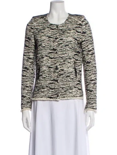 Pre-owned Iro Tweed Pattern Evening Jacket In Multi
