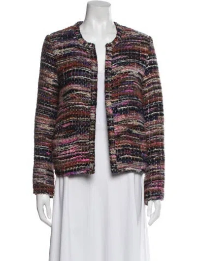 Pre-owned Iro Tweed Pattern Evening Jacket In Multi