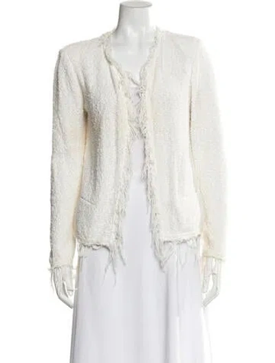 Pre-owned Iro Tweed Pattern Evening Jacket In Neutral