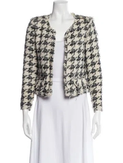 Pre-owned Iro Tweed Pattern Evening Jacket In Neutral