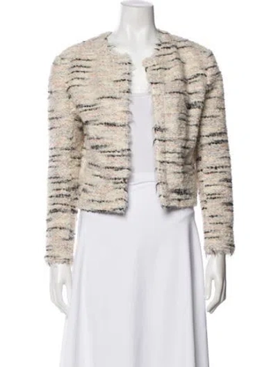 Pre-owned Iro Tweed Pattern Evening Jacket In Neutral