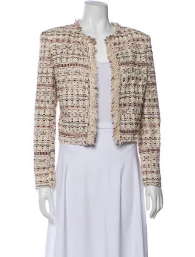 Pre-owned Iro Tweed Pattern Evening Jacket In Neutral
