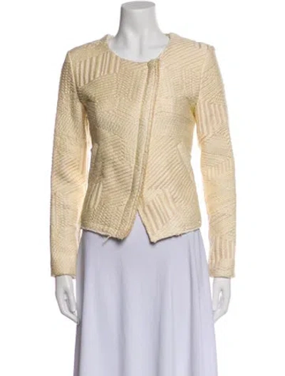 Pre-owned Iro Tweed Pattern Evening Jacket In Neutral