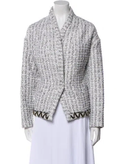 Pre-owned Iro Tweed Pattern Evening Jacket In Neutral