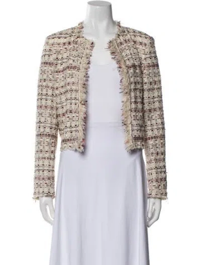 Pre-owned Iro Tweed Pattern Evening Jacket In Neutral