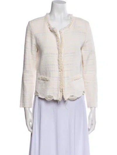 Pre-owned Iro Tweed Pattern Evening Jacket In Neutral