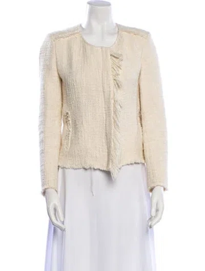 Pre-owned Iro Tweed Pattern Evening Jacket In Neutral