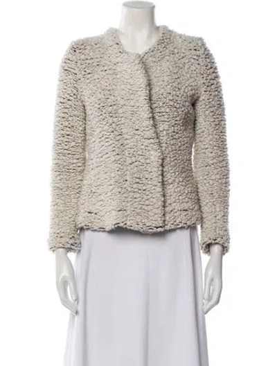 Pre-owned Iro Tweed Pattern Evening Jacket In Neutral