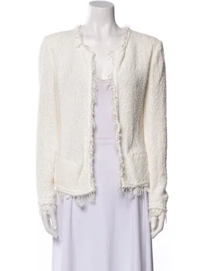 Pre-owned Iro Tweed Pattern Evening Jacket In Neutral