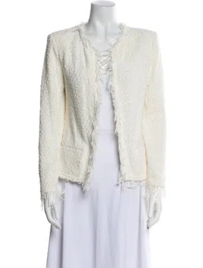 Pre-owned Iro Tweed Pattern Evening Jacket In Neutral