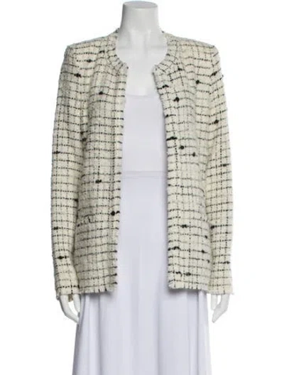 Pre-owned Iro Tweed Pattern Evening Jacket In Neutral