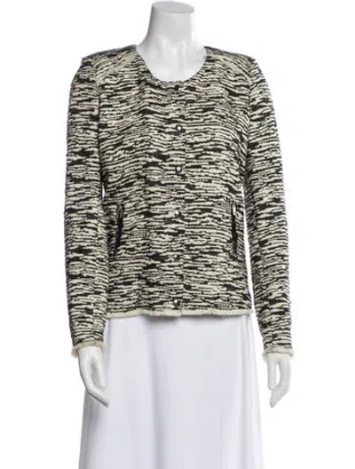 Pre-owned Iro Tweed Pattern Evening Jacket In Neutral