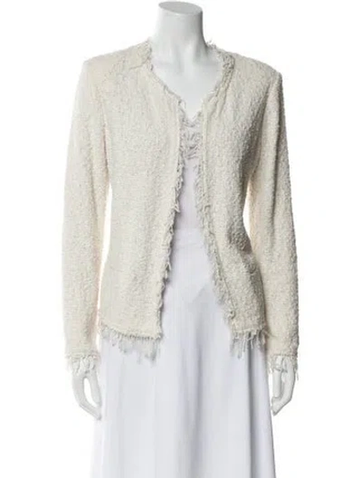 Pre-owned Iro Tweed Pattern Evening Jacket In Neutral