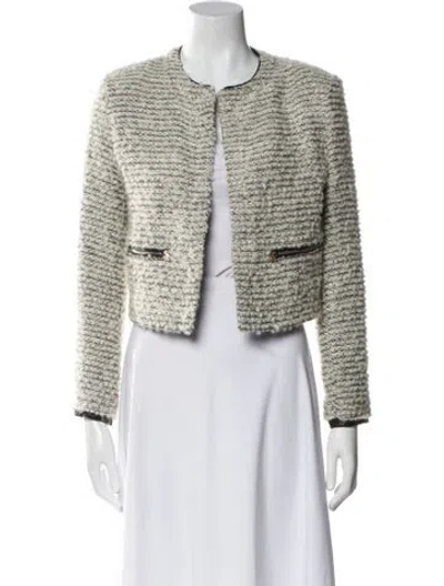 Pre-owned Iro Tweed Pattern Evening Jacket In Neutral