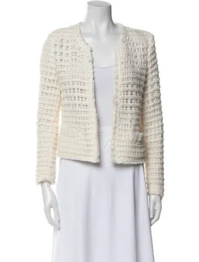 Pre-owned Iro Tweed Pattern Evening Jacket In Neutral